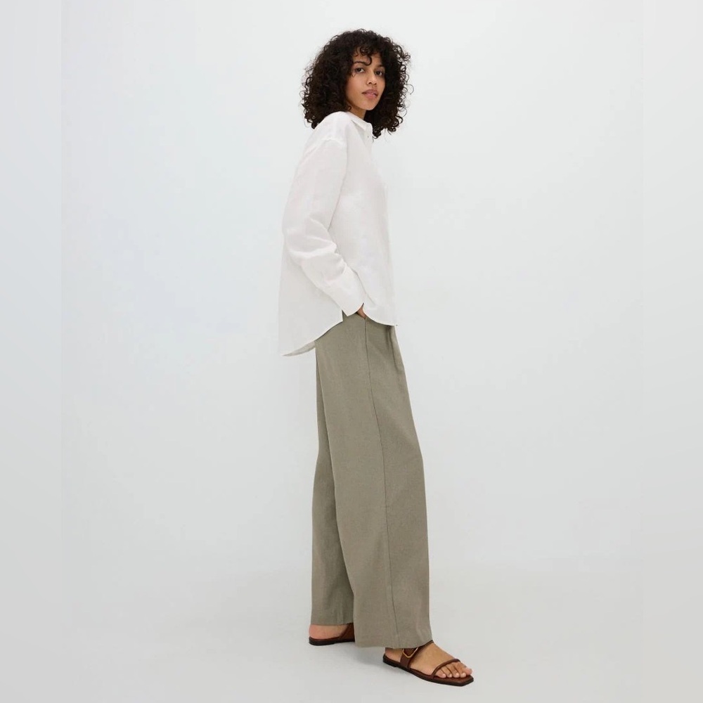 Reserved Women's Wide-Leg Trousers - Olive Green